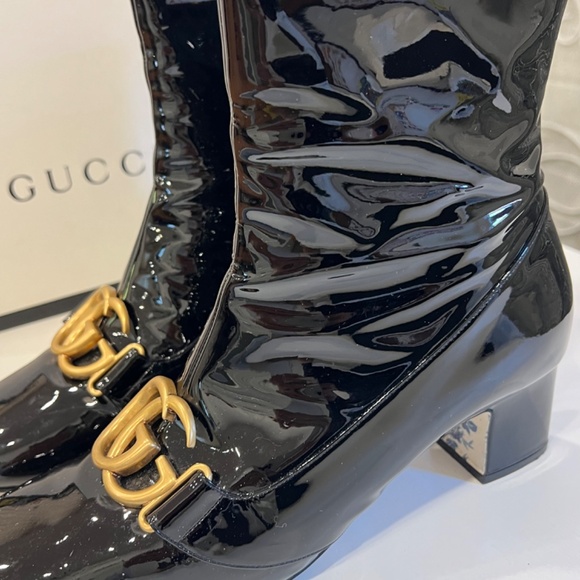 Gucci Patent leather ankle boot with Double G (PERMANENT COLLECTION) - Picture 3 of 8